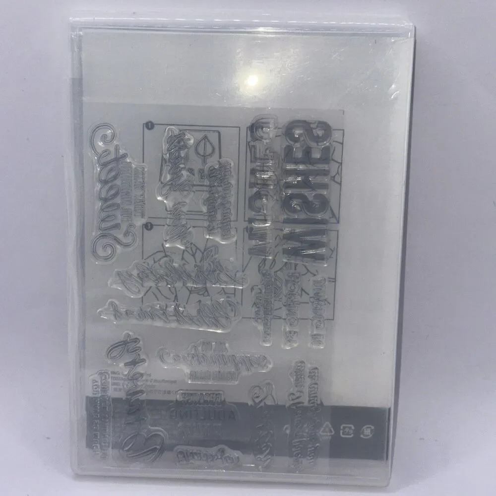 MORE THAN WORDS - Photopolymer STAMPIN' UP RUBBER STAMP SET 150069 sentiments